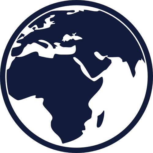 蓝黑色地球矢量logo元素