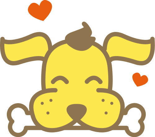 黄色狗矢量logo元素 logo png
