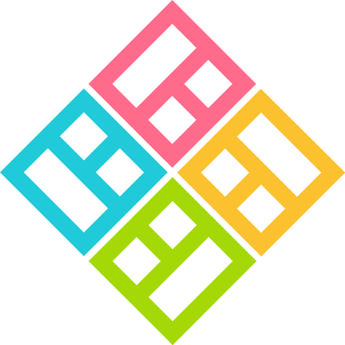 彩色方块矢量logo元素