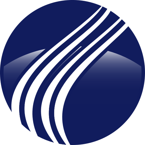 蓝色圆形投资矢量logo元素 logo png
