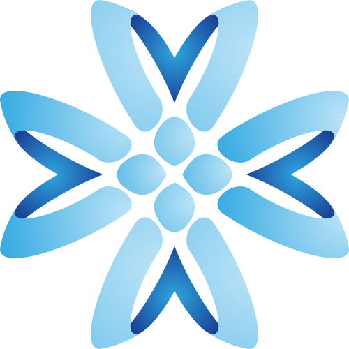 蓝色花朵矢量logo