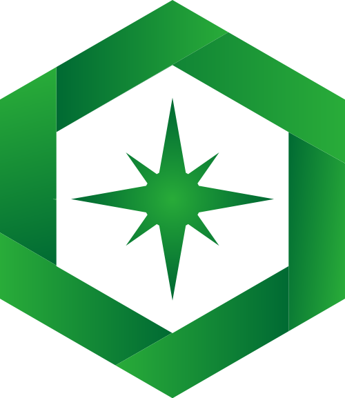 绿色六边形矢量logo元素
