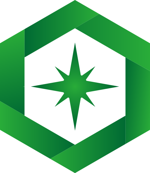 绿色六边形矢量logo元素 logo png