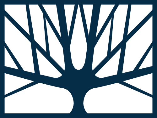 蓝色正方形树矢量logo