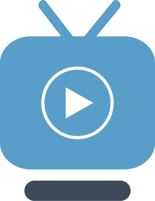 蓝色视频矢量logo元素