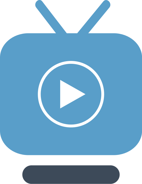 蓝色视频矢量logo元素 logo png
