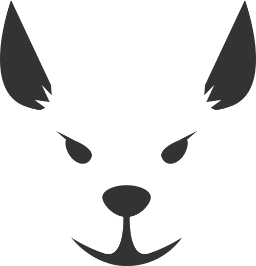 黑色狗矢量logo元素 logo png