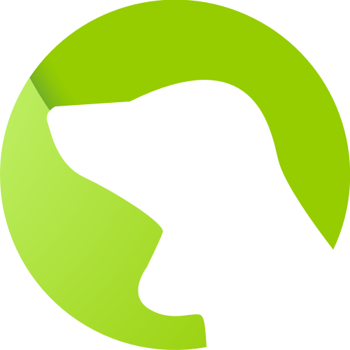 绿色狗矢量logo元素