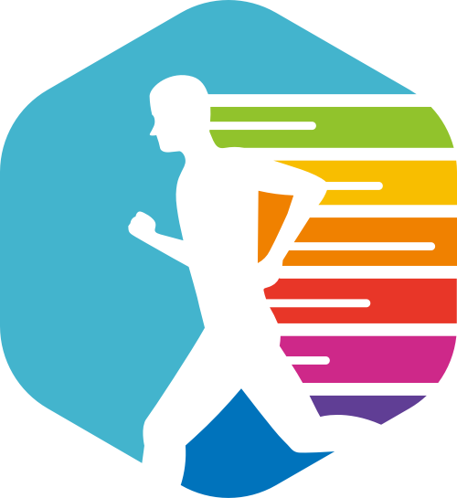 彩色人物运动矢量logo logo png