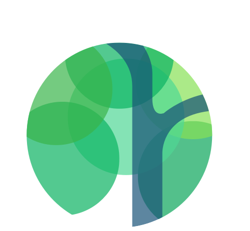 绿色圆形树矢量logo