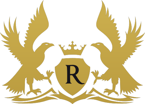 金色鹰皇冠字母R矢量logo元素 logo png