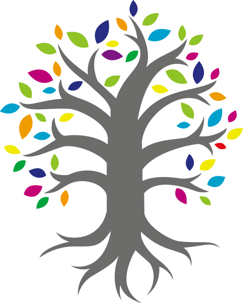 彩色树矢量logo