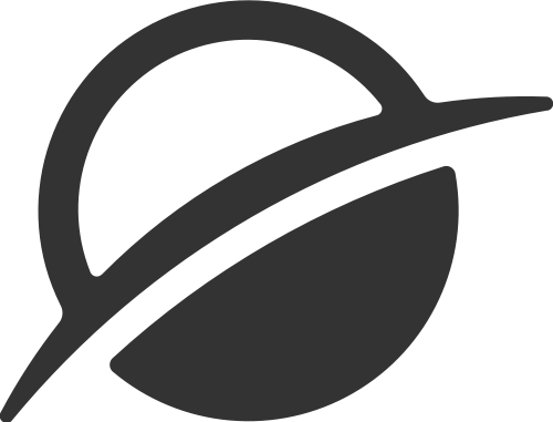 黑色球体星球矢量logo