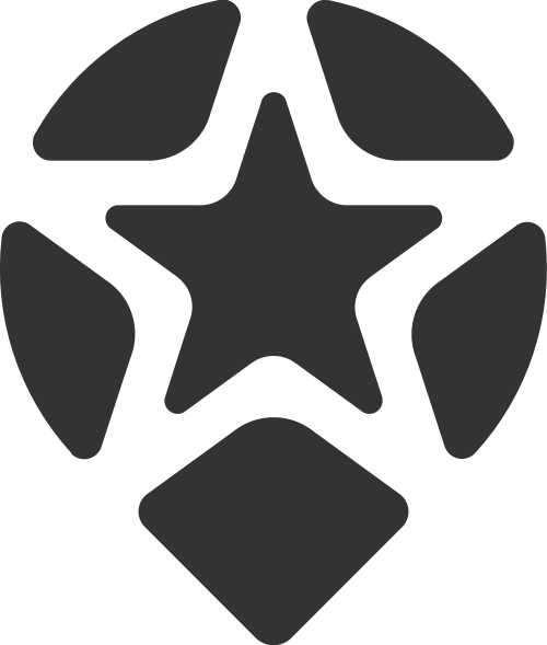 黑色星星矢量logo元素 logo png