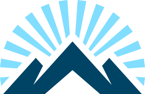 蓝色山峰矢量logo