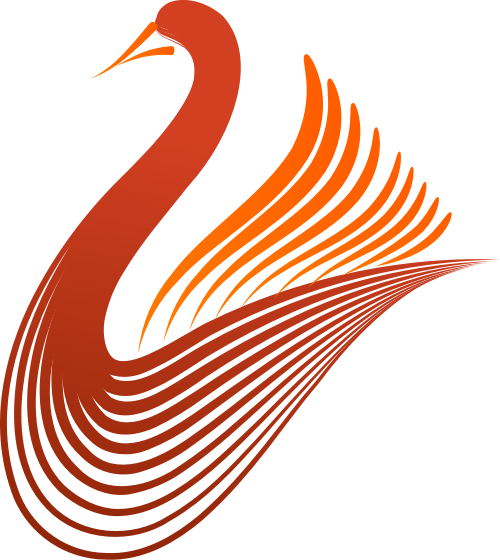 橙色天鹅矢量logo logo png