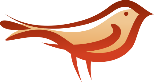 红色小鸟矢量logo logo png