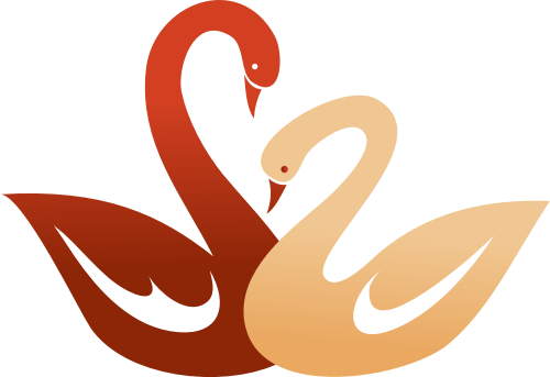 彩色天鹅矢量logo logo png