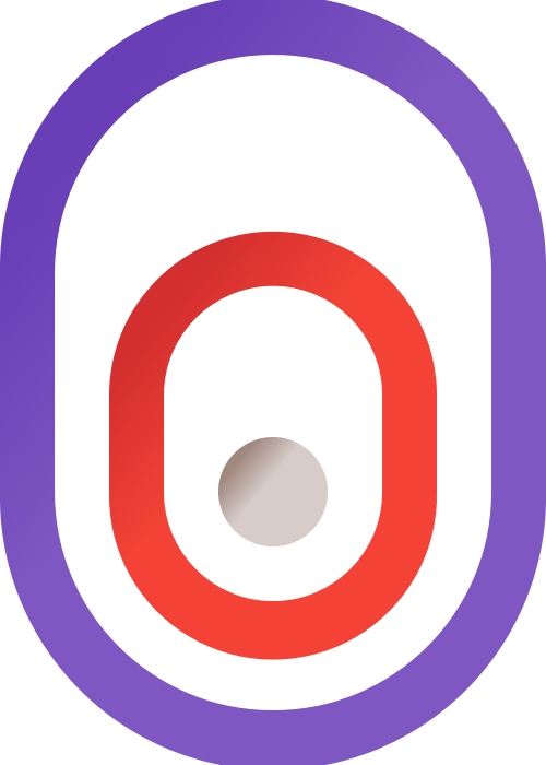 紫色红色椭圆矢量logo元素