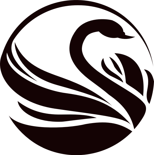 黑色天鹅矢量logo图片