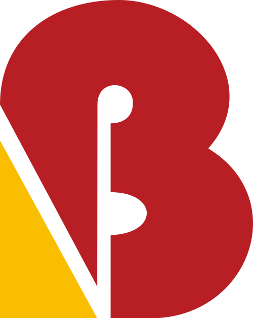 红色黄色字母B矢量logo