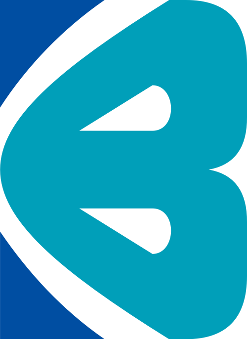 蓝色字母B矢量logo元素
