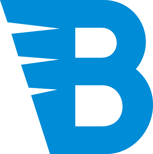 蓝色字母B矢量logo