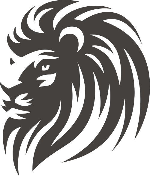 黑色狮子矢量logo元素
