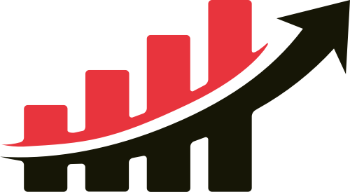 红色黑色箭头商务贸易矢量logo