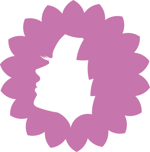 粉色女人头矢量logo