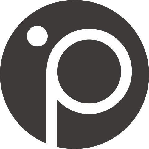 黑色圆形字母P矢量logo
