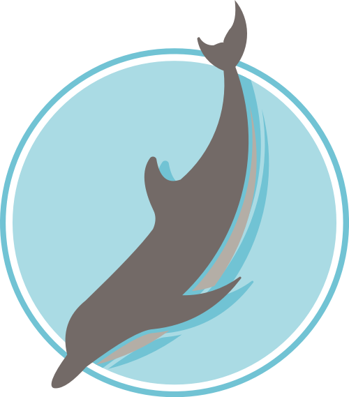 蓝色海豚矢量logo元素