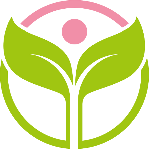绿色叶子粉色人文矢量logo