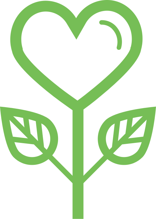 绿色叶子心形矢量logo