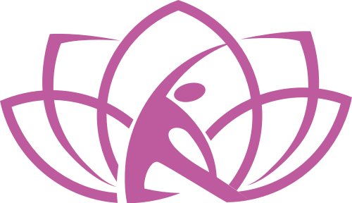 粉色花朵瑜伽矢量logo元素