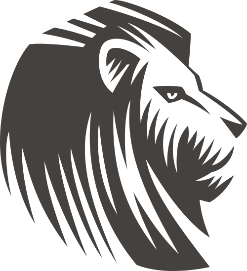 黑色狮子侧脸矢量logo logo png