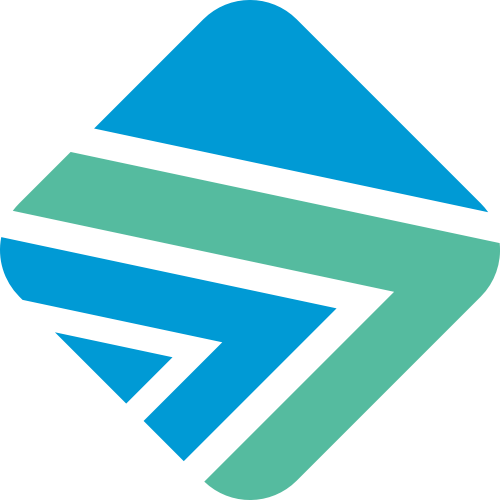 蓝绿色正方形办公矢量logo元素 logo png