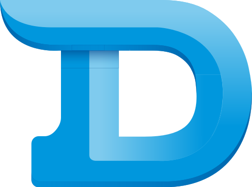 蓝色字母D矢量logo元素 logo png