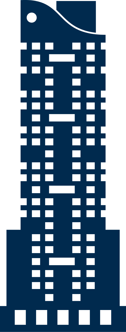 蓝色大楼建筑矢量logo图标