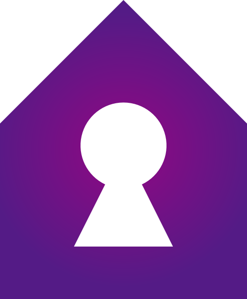 紫色房子锁头矢量logo图标 logo png