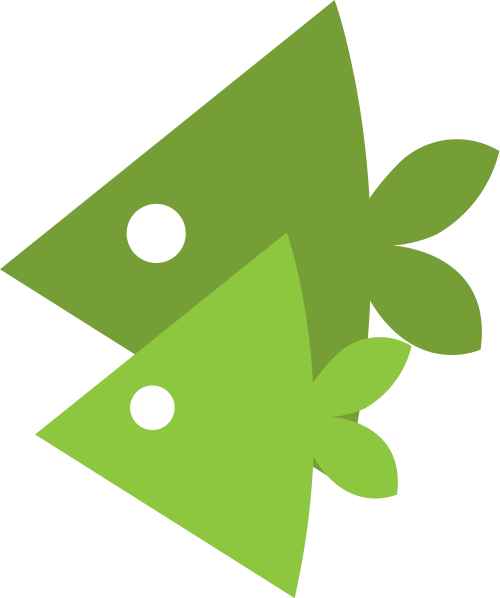 绿色小鱼矢量logo图标