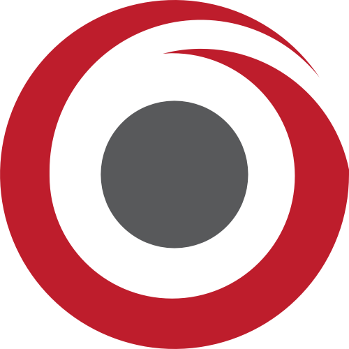 红色圆形矢量logo图标
