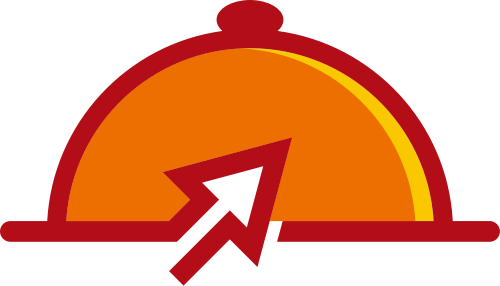 橙色食物矢量logo图标