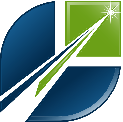 蓝色绿色教育矢量logo图标
