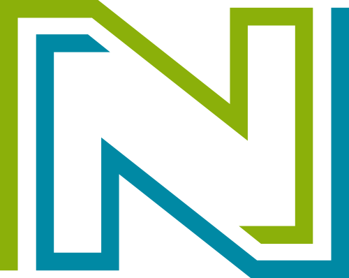 蓝绿色字母N矢量logo图标 logo png