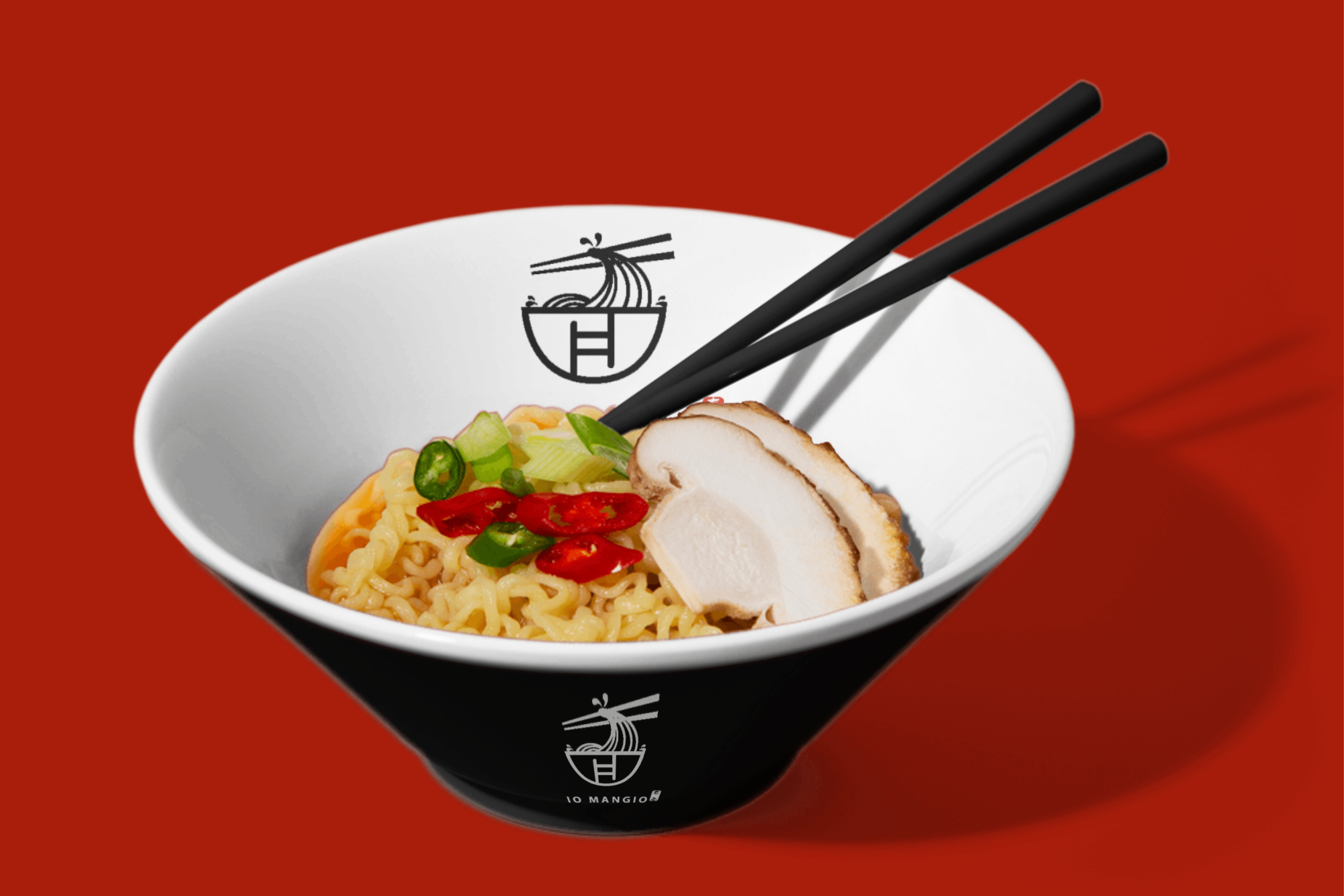 餐饮店餐具面碗logo样机 (1741715591) - AI设计神器