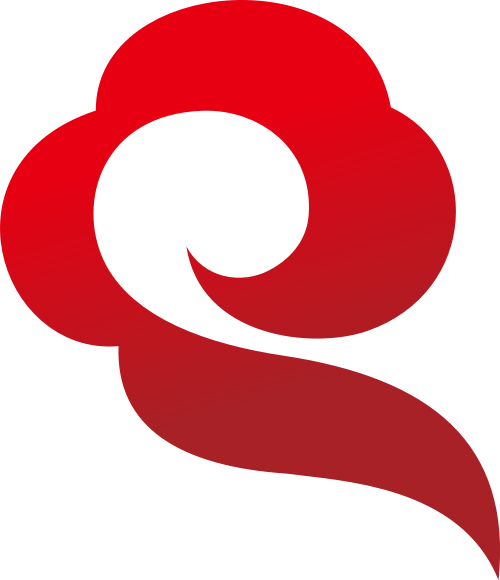 红色云彩中国风LOGO