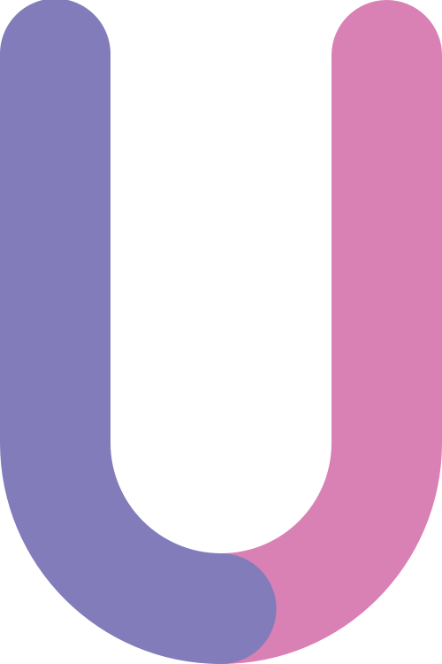 字母U双色矢量logo图标