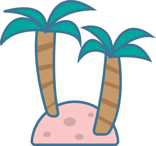 海岛椰树矢量logo图标