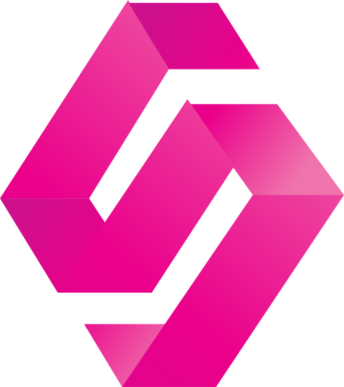 玫红渐变S形矢量图标 logo png